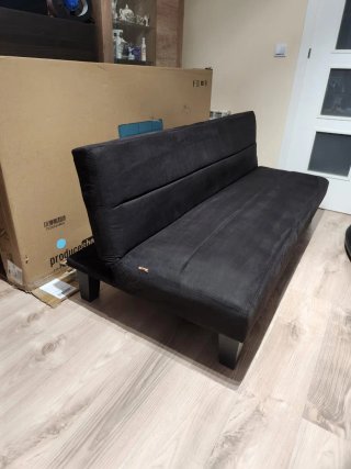 Sofá Cama Negro Terciopelo