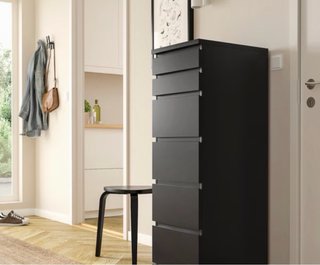 Cómoda 6 cajones IKEA negra
