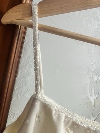 Vestido de Novia beis con Velo