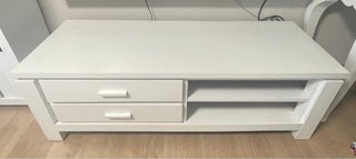 Mueble bajo TV madera blanco