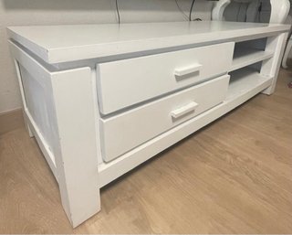 Mueble bajo TV madera blanco