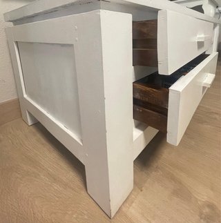 Mueble bajo TV madera blanco