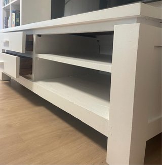 Mueble bajo TV madera blanco