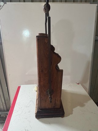 Farol rústico madera y forja cristal envejecido