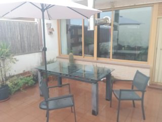 Conjunto mesa de forja de Jaén y dos sillones