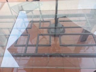 Conjunto mesa de forja de Jaén y dos sillones