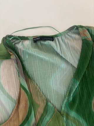 Chaleco Pull&Bear verde estampado