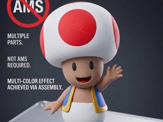Figura Toad Super Mario Impresión 3D