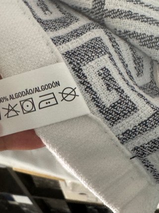Juego  de tres toallas azul y blanco