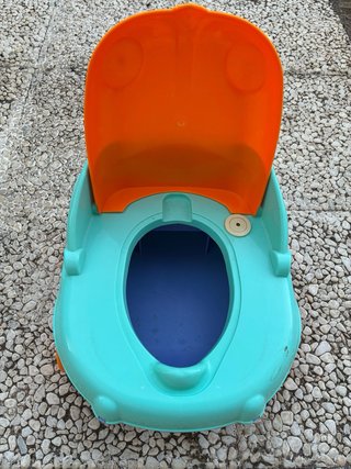 Orinal bebé coche azul y naranja