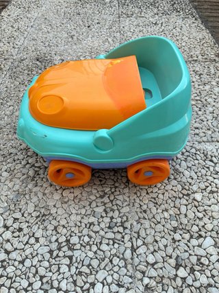 Orinal bebé coche azul y naranja