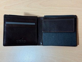 Portafogli in pelle per uomo Braun Büffel (nuovo)