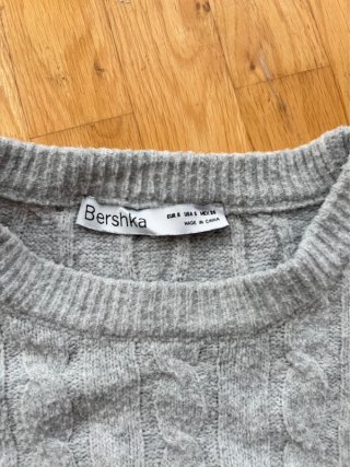 Jersey cropped gris