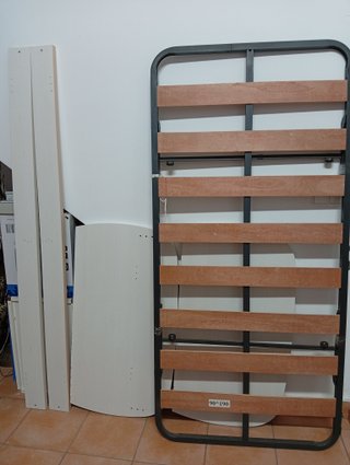 Cama juvenil 90x190 metal y madera