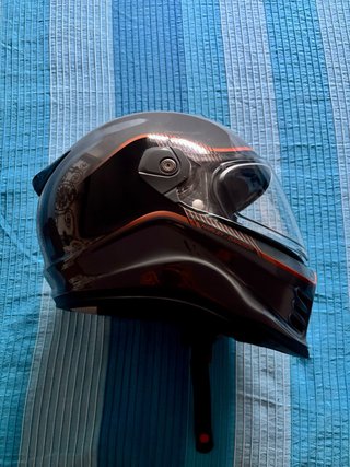 Casco Harley Davidson Negro Naranja