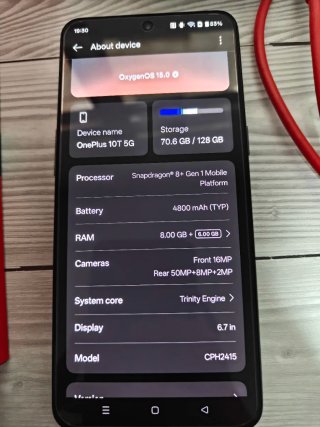 OnePlus 10T 128GB Negro