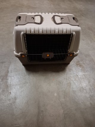 Transportín perro mediano beige/gris