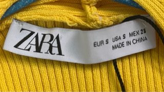 Vestito Zara Giallo Taglia XS
