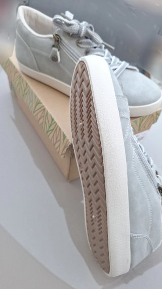 Zapatos grises cordones mujer