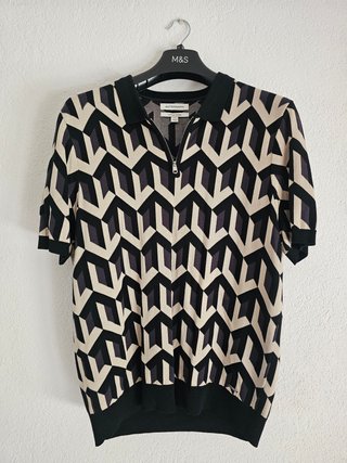 Camiseta Polo Premium Geométrico Cremallera