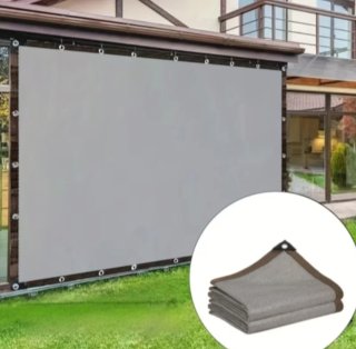 Toldo Vela Malla Rectangular 3X4 Metros Gris