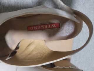Sandalias de tacón Weekend beige/blanco