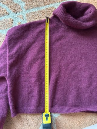 Jersey corto cuello alto granate