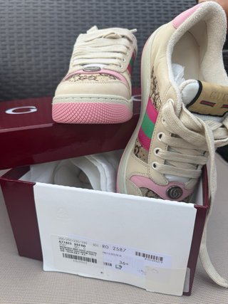Zapatos Gucci Nuevos Beige y Rosa