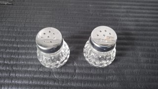 Salero y pimentero cristal tallado