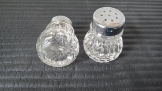 Salero y pimentero cristal tallado