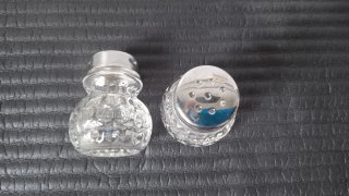 Salero y pimentero cristal tallado