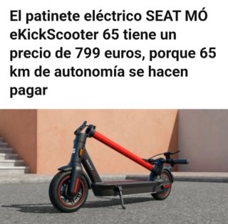 Patinete Eléctrico Seat eKickscooter 65km