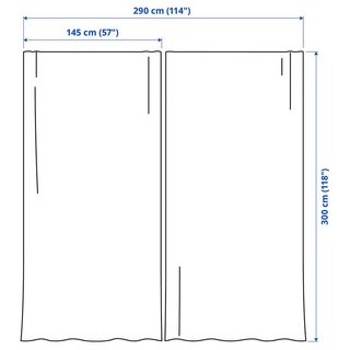 Cortinas opacas KORGMOTT (4 unidades), IKEA