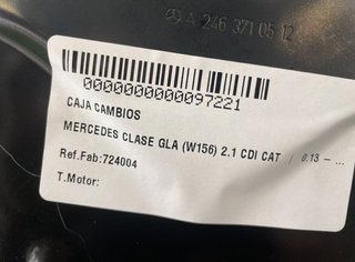 97221 caja de cambios 724004 mercedes clase gla