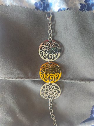 Pulseira Aço Dourada e Prateada