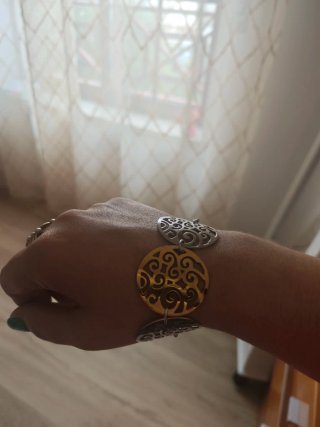 Pulseira Aço Dourada e Prateada