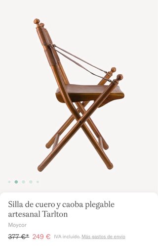 Silla de cuero plegable Moycor Tarlton
