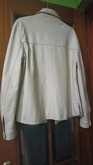 Chaqueta de piel La Pera beige