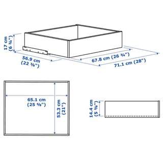 3 Cajones Komplement pax 75 Ikea Blancos