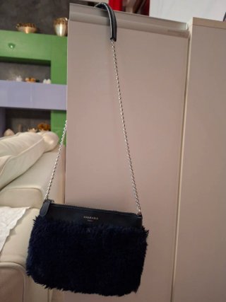 Borsetta Charabia blu con catena