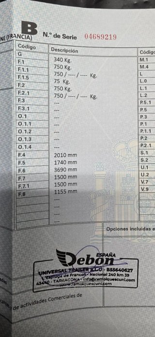 Remolque Cuni ONE SX cerrado reestreno como nuevo