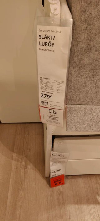 Estructura Cama Ikea SLÄKT Blanca