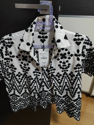 Camisa Zara bordada mujer