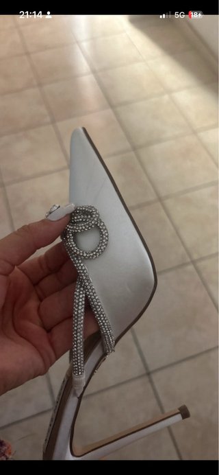 Scarpe Steve Madden bianche con strass
