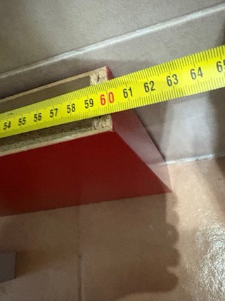 Estantería modular roja y blanca