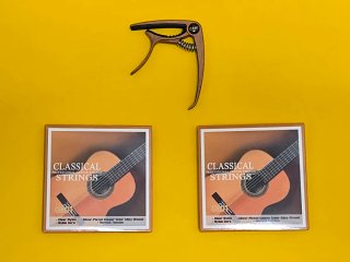 2 x Pack Cuerdas Guitarra Flamenca + 1 Cejilla