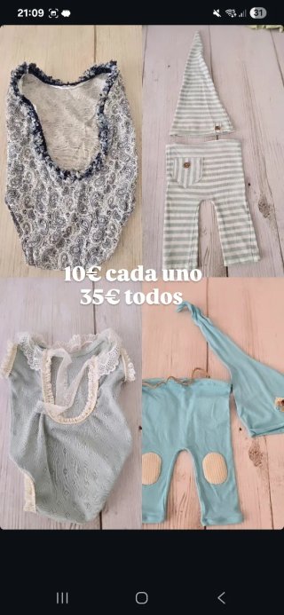 Ropa Newborn Conjunto Gorro y Pantalón