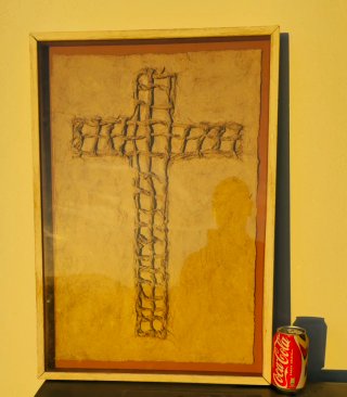 Obra de arte cruz vegetal