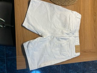 Pantalón corto blanco Zara vaquero