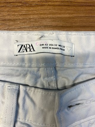 Pantalón corto blanco Zara vaquero